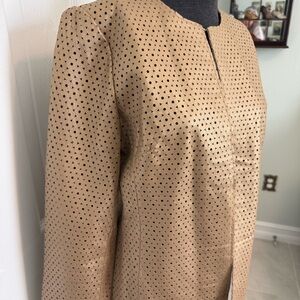 Vintage Gold LeatherJacket, Blazer Y2K Yvonne La Marie ✨